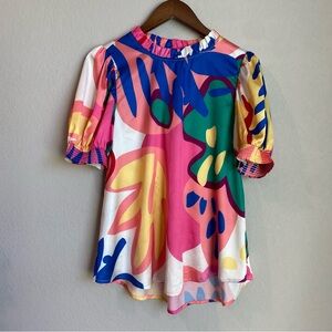 JODIFL Multicolor Abstract Blouse